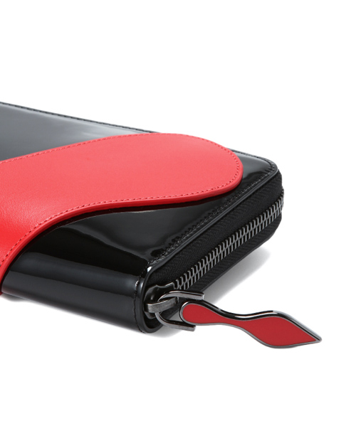 クリスチャン ルブタンコピー 　2015年春夏新作パテントカーフ　ラウンドファスナー長財布SUOLITA WALLET PATENT 3145125 BK01